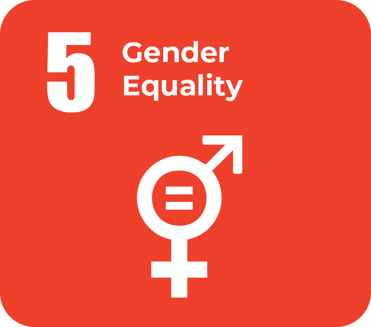 SDG 5 Gender Equality icon representing women empowerment and equal opportunities